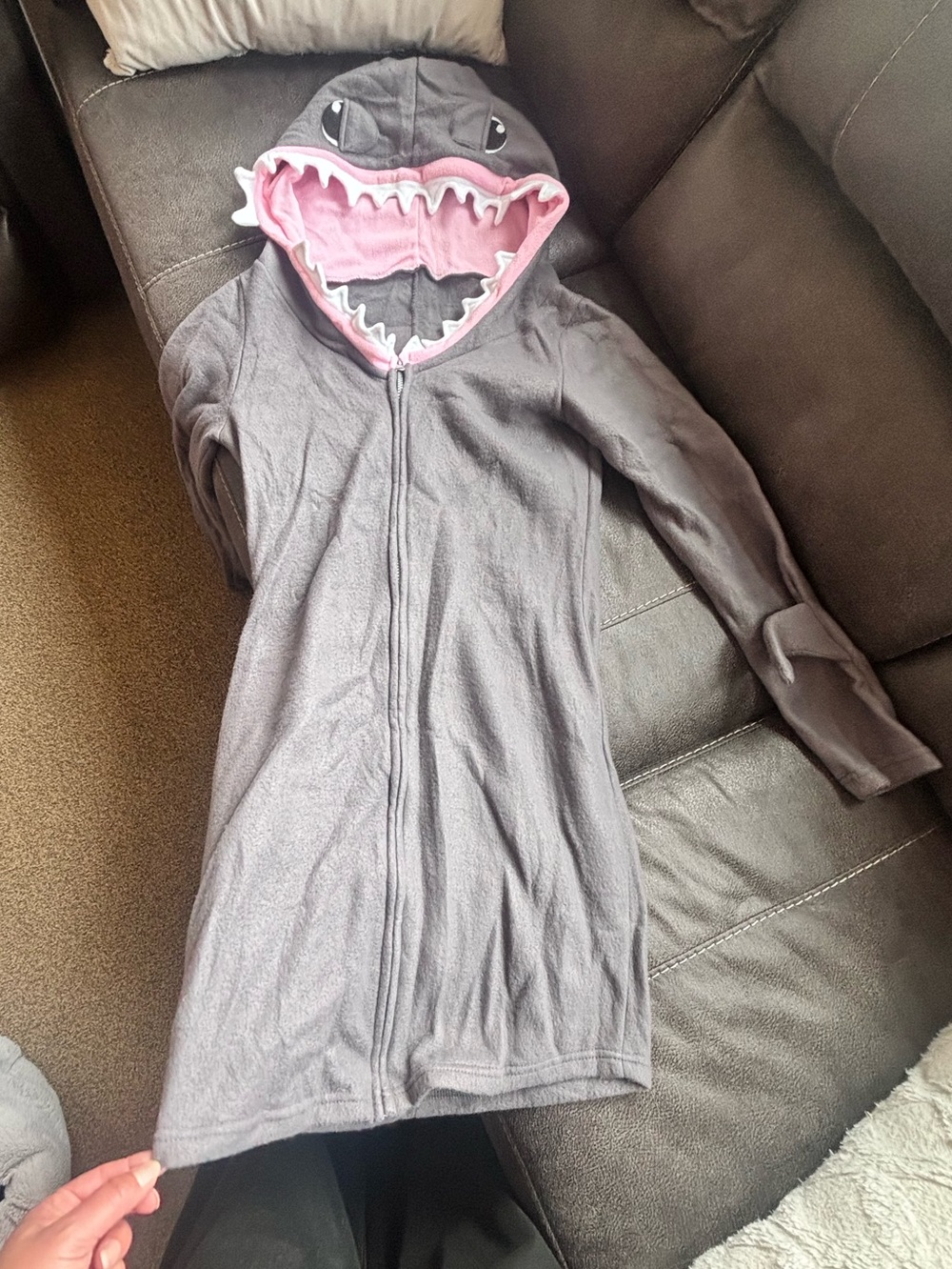 Leg Avenue Cozy Shark Hooded Dress - Gray Halloween Costume - Picture 3 of 8